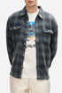 Camisa a cuadros Deus Too Busy To Work (cuadros negros) | Camisas