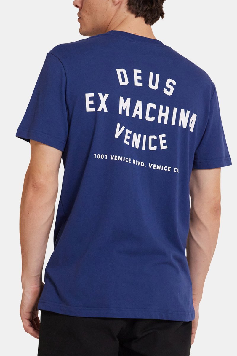 Deus Venice Skull Tee Organic Cotton T-Shirt (Mechanic Blue) | T-Shirts