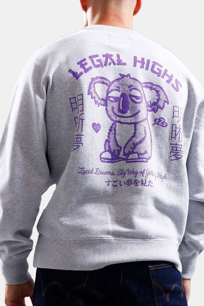 Edwin Legal Highs Heavy Felpa Sweat (Grey Marl) | Sweaters