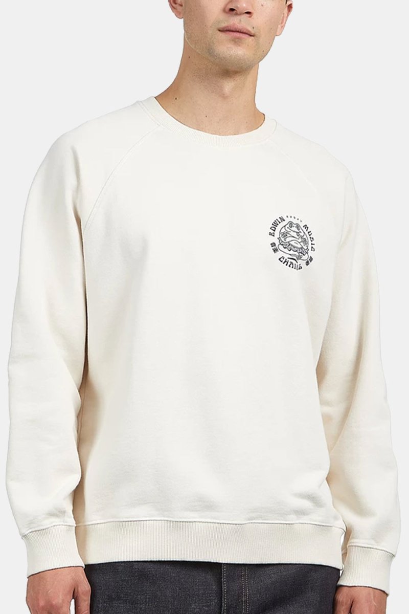 Edwin Music Channel Heavy Sweatshirt (Whisper White) | Sweaters