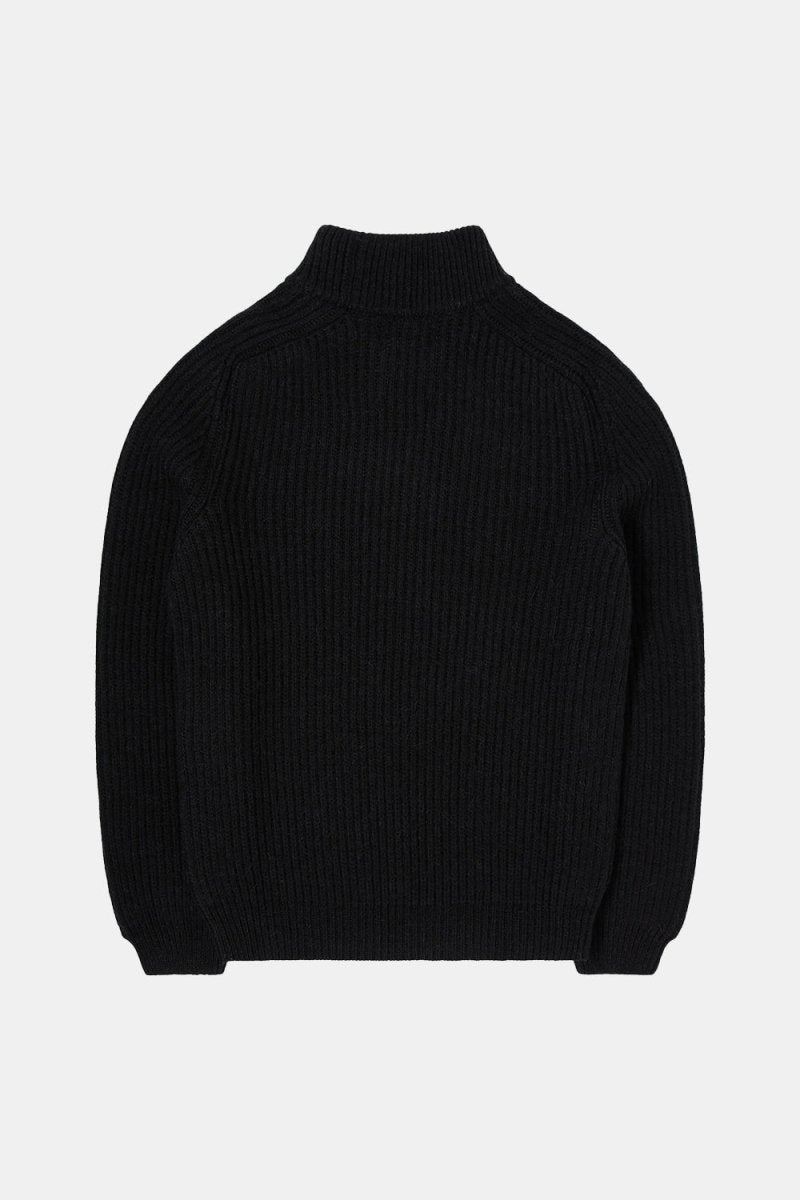 Edwin Roni High Collar Sweatshirt (Black) | Sweaters