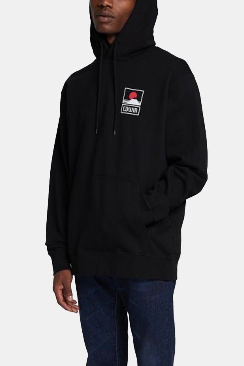 Edwin Sunset On Mount Fuji Hooded Sweatshirt (Black) | Sweaters