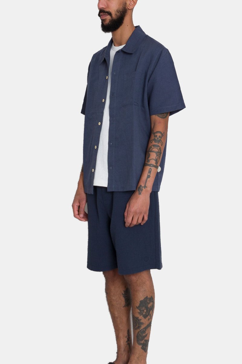 Folk Gabe Short Sleeve Shirt (Soft Navy) | Shirts
