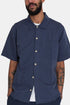 Camisa de manga corta Folk Gabe (azul marino suave) | Camisas