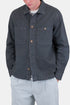 Sobrecamisa con parche Folk (lona de cáñamo color carbón) | Camisas