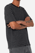 Camiseta con rayas texturizadas Folk (Negro/Crudo) | Camisas