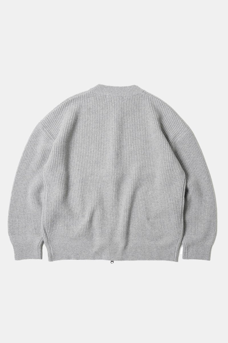 Frizmworks Wool Deck Zipup Cardigan (Light Grey) | Sweaters