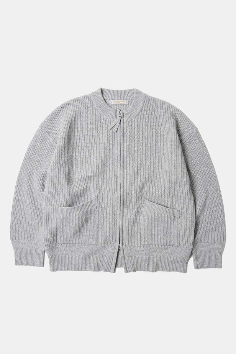 Frizmworks Wool Deck Zipup Cardigan (Light Grey) | Sweaters