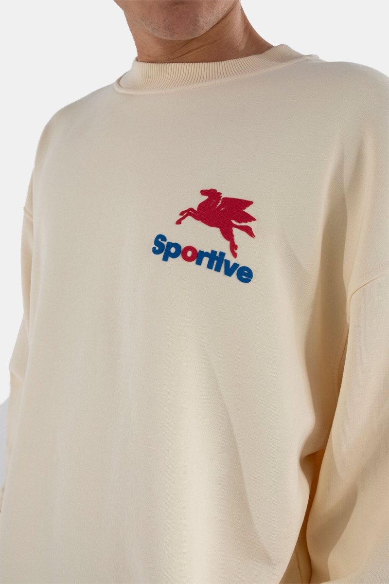 Goodies Sportive Pegasus Butter Crewneck (Ecru) | Sweaters