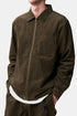 Camisa Gramicci Grid Cord Cord Zip (Oliva) | Camisas