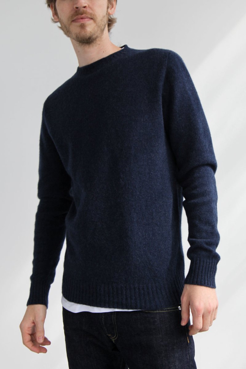 Half-Dozen Supersoft Wool & Cashmere Crew (Bakjal Navy) | Knitwear