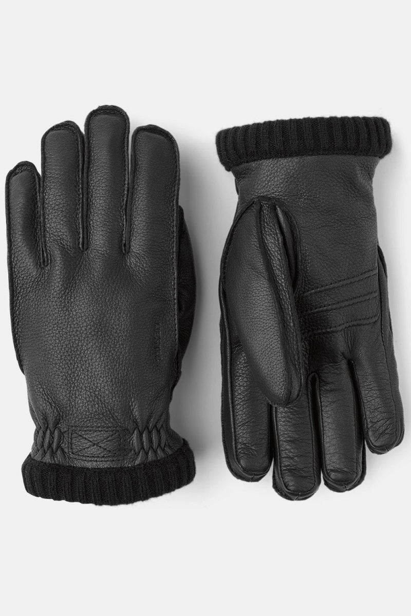 Hestra Deerskin Primaloft Rib Gloves (Black) | Gloves