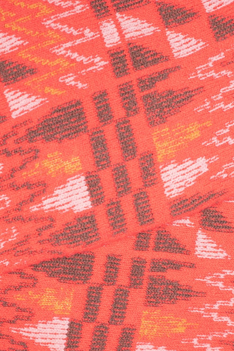 Kinari Recycled Cotton Salish Rug Pattern Crew (Red) | Socks