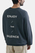 Sudadera Estampada Silence La Paz Cunha (Black Sand) | Suéteres