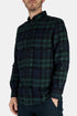 Camisa ESP Blackwatch abstracta de franela portuguesa (negro) | Camisas