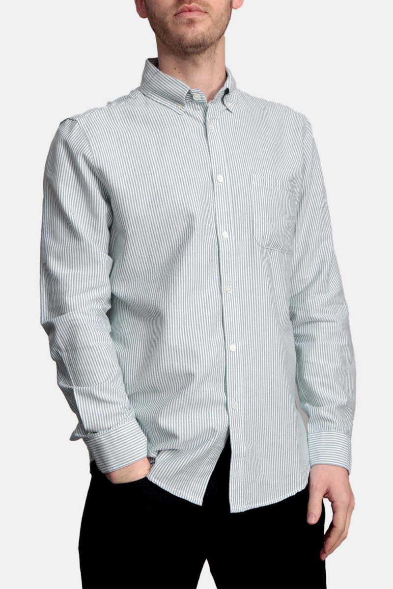 Portuguese Flannel Belavista Stripe Shirt (Green) | Shirts