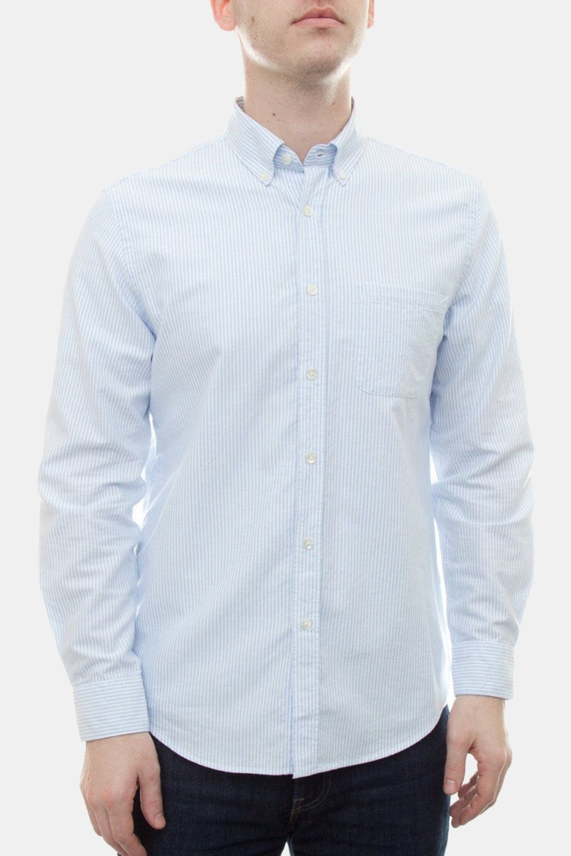 Portuguese Flannel Belavista Stripe Shirt (Sky) | Shirts