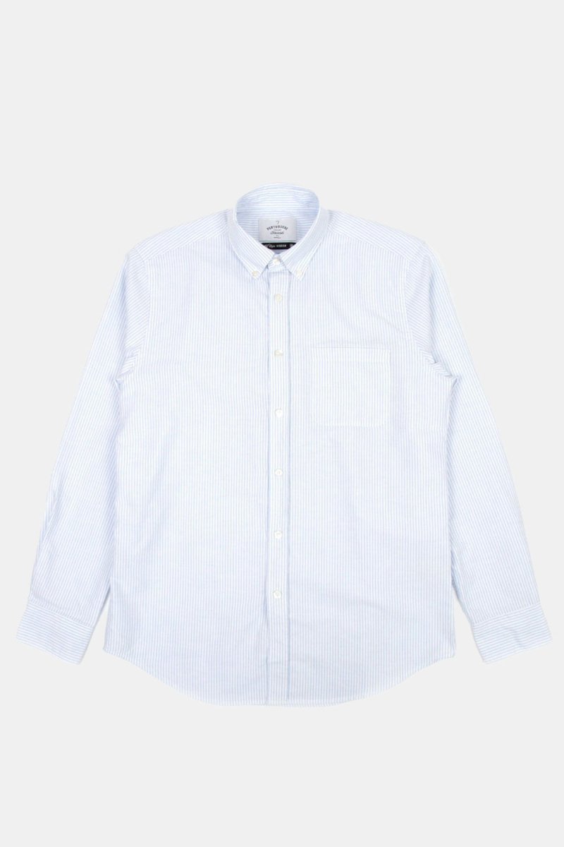 Portuguese Flannel Belavista Stripe Shirt (Sky) | Shirts