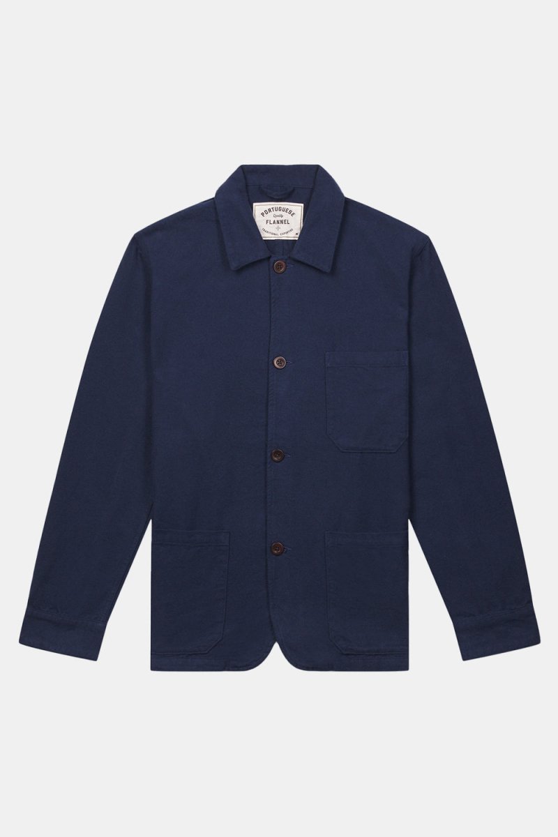 Portuguese Flannel Labura Heavy Flannel Jacket (Blue) | Jackets