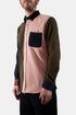 Camisa portuguesa de pana de algodón y patchwork de lobo de franela (Multicolor) | Camisas