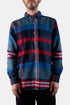 Camisa portuguesa de franela a cuadros desalineados (Rojo / Azul) | Camisas