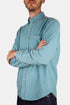 Camisa Portuguesa De Pana De Algodón Lobo Grueso De Franela (Turquesa) | Camisas