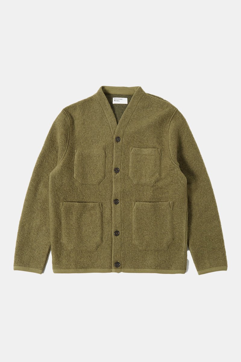 Universal Works Cardigan (Lovat Green) | Sweaters