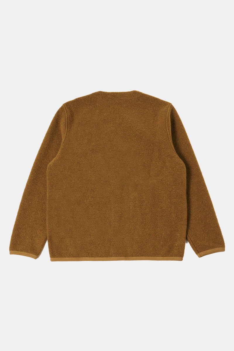 Universal Works Cardigan (Mustard Wool Fleece) | Knitwear