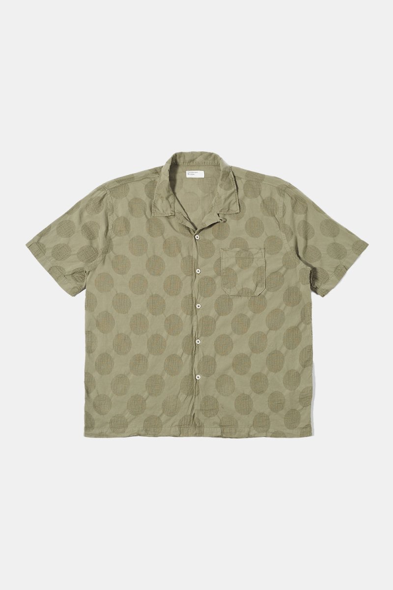 Universal Works Dot Cotton Road Shirt (Light Olive) | Shirts