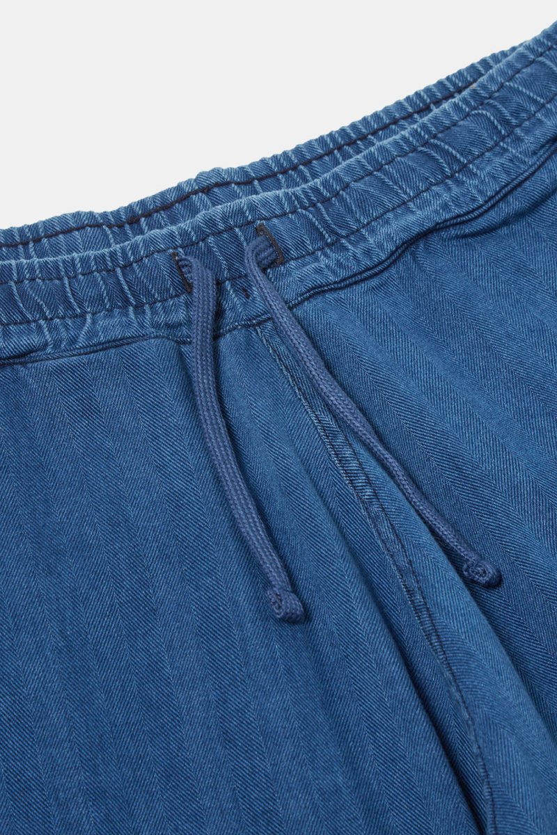 Universal Works Herringbone Denim Lumber Short (Washed Indigo) | Shorts