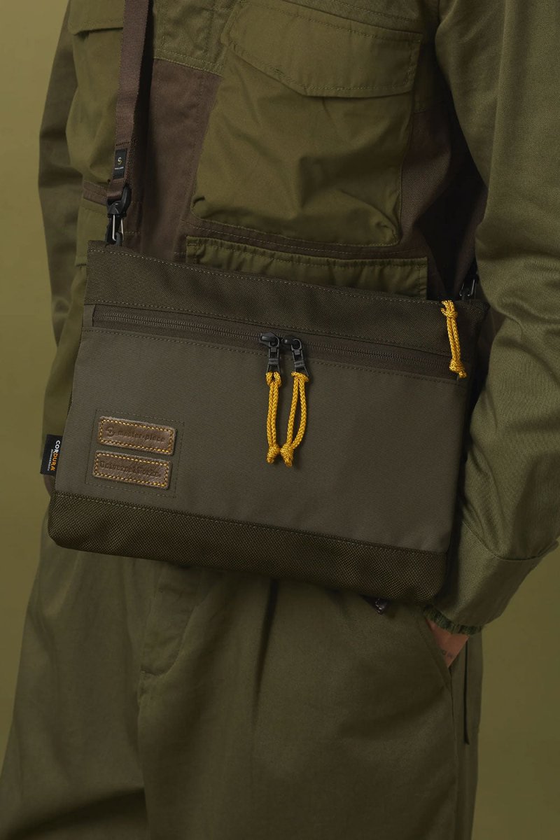 Universal Works Shoulder Bag (Olive Recycled Tech Canvas) | Bags