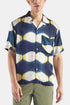 Camisa Universal Works Tie Dye Camp (azul marino/amarillo) | Camisas