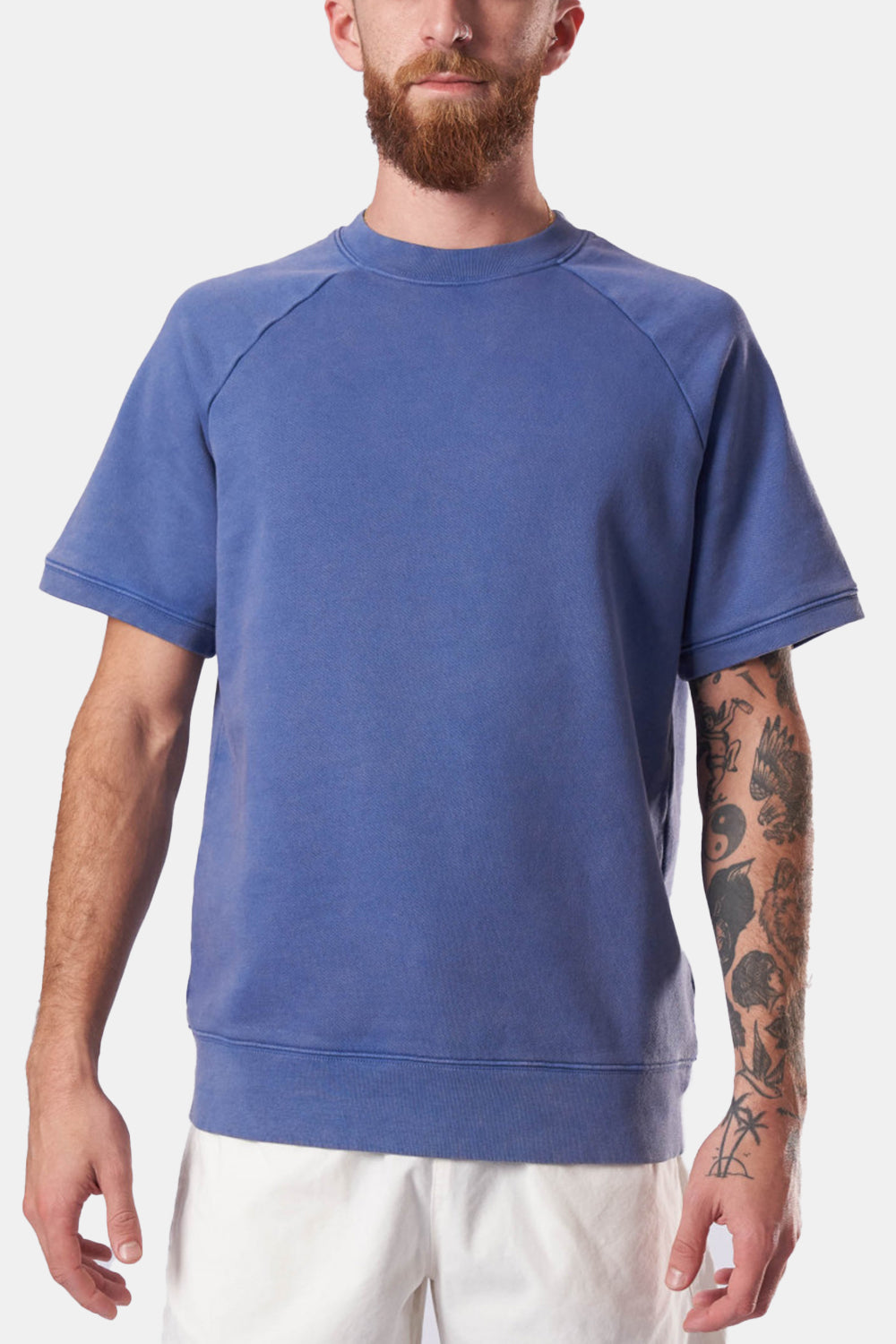 La Paz Paulino Short Sleeve Sweatshirt (Blue) | Number Six